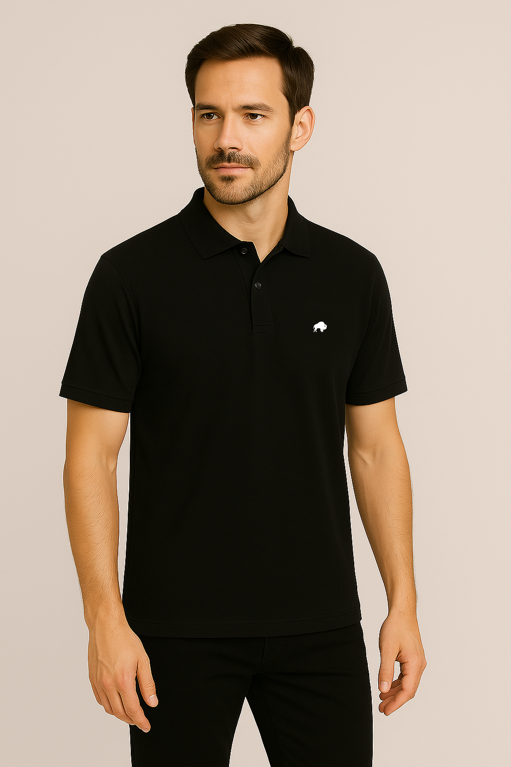 POLO "BISON'S RESILIENCE" BLACK